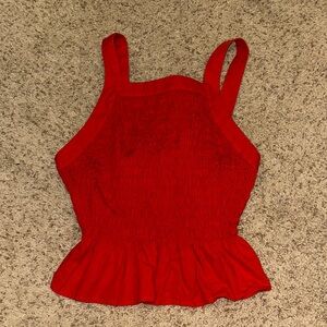 Red Free People Tank